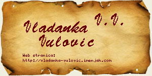 Vladanka Vulović vizit kartica